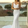 Amalfi Geometric Sequin Gown - White