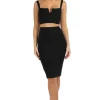 Angeline Bandage Crop Top - Black