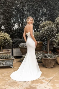 Angelisa Strapless Satin Gown - Ivory