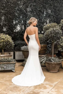 Angelisa Strapless Satin Gown - Ivory