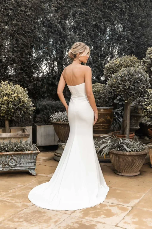 Angelisa Strapless Satin Gown - Ivory