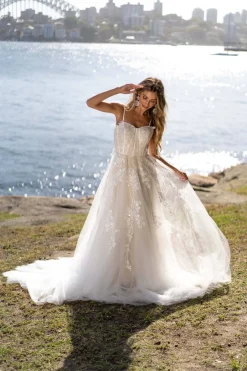 ANISSA Gown in Ivory/Champagne