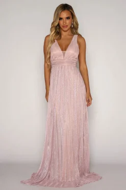 ANIYA Gown in Shimmer Pink (XS,S - Clearance Sale)