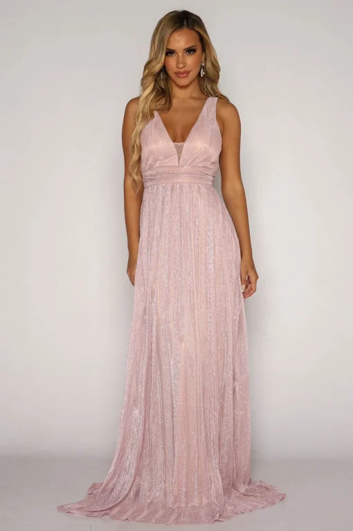ANIYA Gown in Shimmer Pink (XS,S - Clearance Sale)