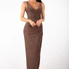 Aspen Maxi Dress - Chocolate