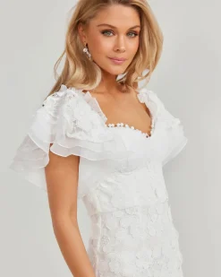 BEATA Mini Lace Dress - White