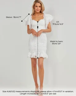 BEATA Mini Lace Dress - White