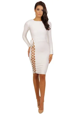Brianna Dress - White (Size L - Clearance Sale)