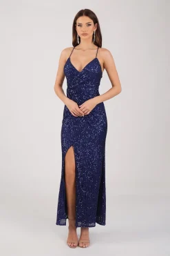 Clarice Sequin Maxi Dress - Navy