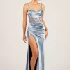 CRYSTAL Corset Gown - Ice Blue