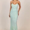 Eloisa Sequin Gown - Light Blue