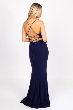 Elora Gown - Shimmer Navy