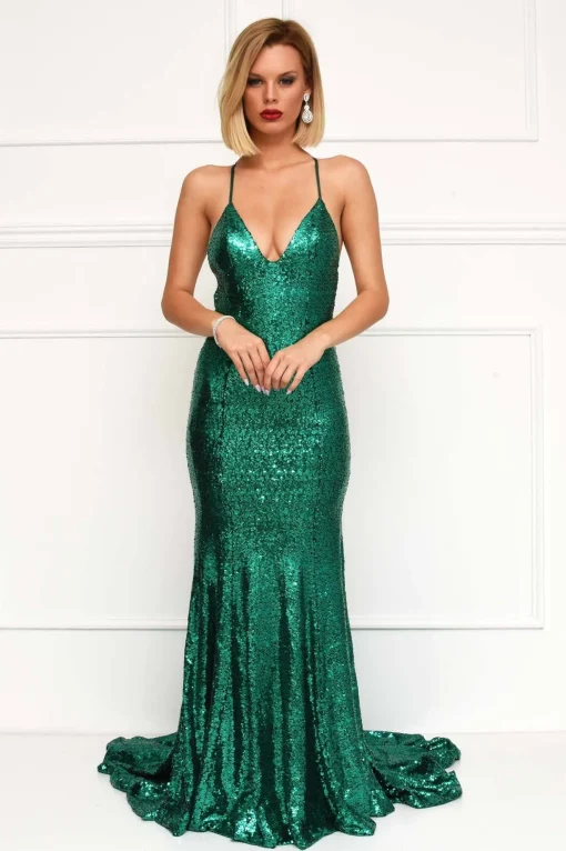 Estelle Gown - Emerald Green (M & L - Clearance Sale)