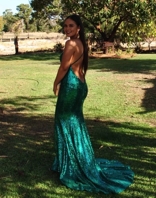 Estelle Gown - Emerald Green (M & L - Clearance Sale)