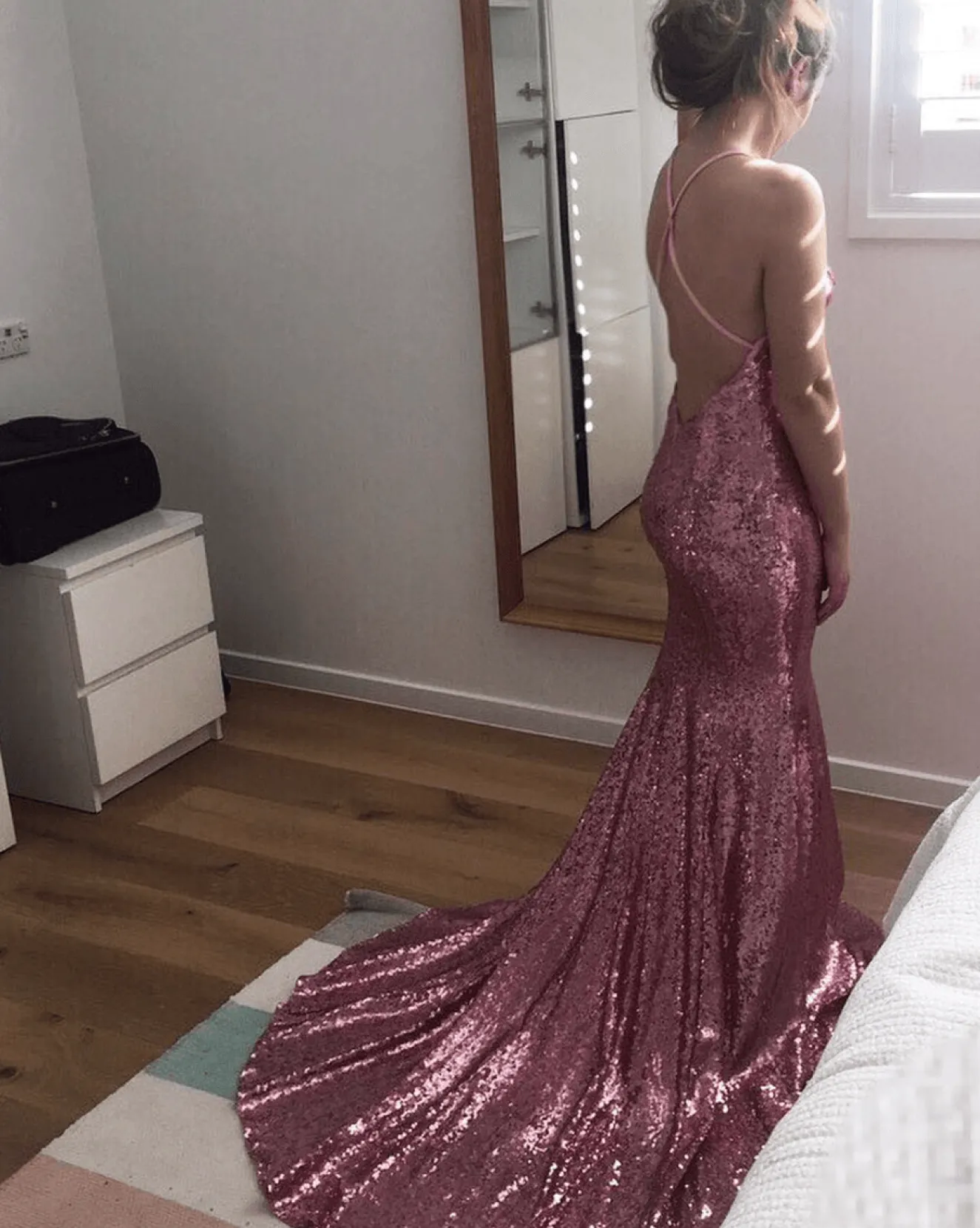 Estelle Gown - Pink Orchid (XL - Clearance Sale)