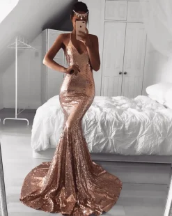 Estelle Gown - Rose Gold (L & XL - Clearance Sale)