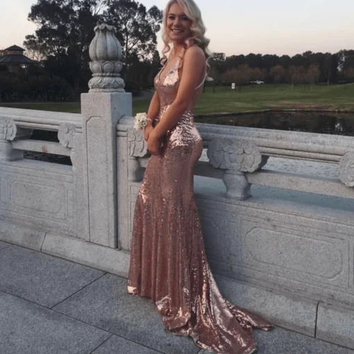 Estelle Gown - Rose Gold (L & XL - Clearance Sale)