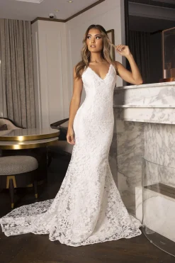 Florentina Lace Gown - White