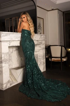 Gianna Gown Without Boned Bodice - Emerald
