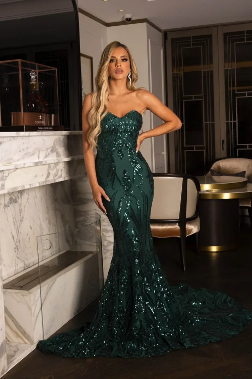 Gianna Gown Without Boned Bodice - Emerald