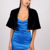 Giovanna Faux Fur Shrug - Black