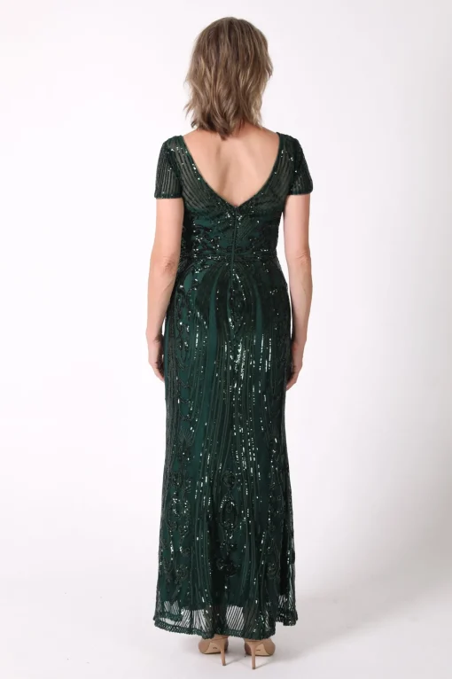 Greta Sequin Maxi Dress - Emerald Green