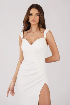 KALINA Satin Gown - Ivory