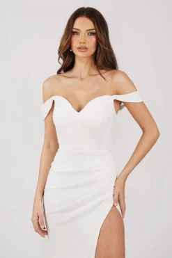 KALINA Satin Gown - Ivory