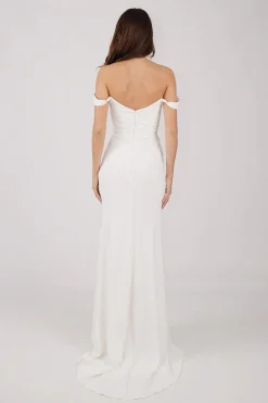 KALINA Satin Gown - Ivory