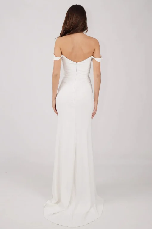 KALINA Satin Gown - Ivory
