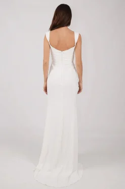 KALINA Satin Gown - Ivory