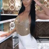 Kendall Diamante Crystal Top - Gold