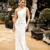 Kendra Luxe Stretch Satin Gown - Ivory