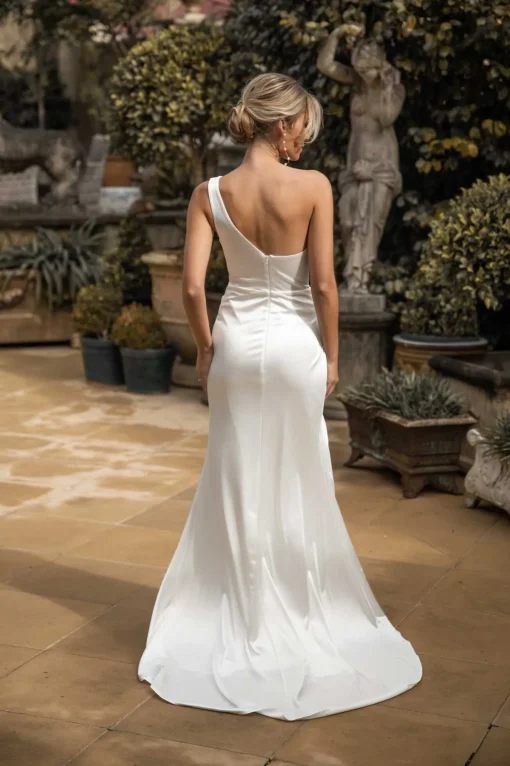 Kendra Luxe Stretch Satin Gown - Ivory