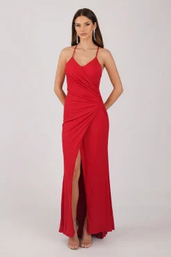Lucia Maxi Dress - Shimmer Red