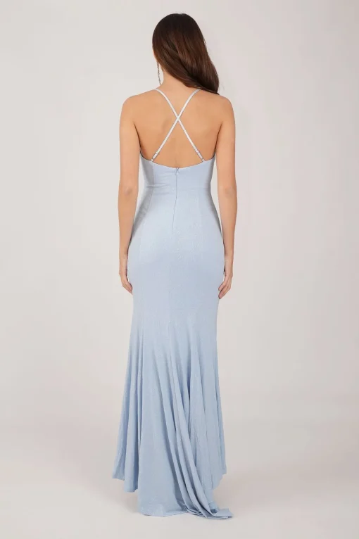 Lucia Maxi Dress - Shimmer Baby Blue