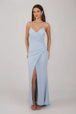 Lucia Maxi Dress - Shimmer Baby Blue