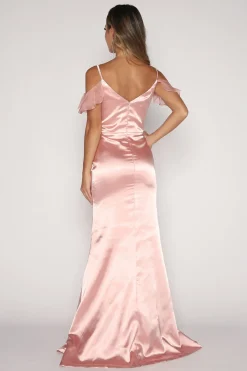 Malani Satin Maxi Dress - Blush Pink (XS - Clearance Sale)