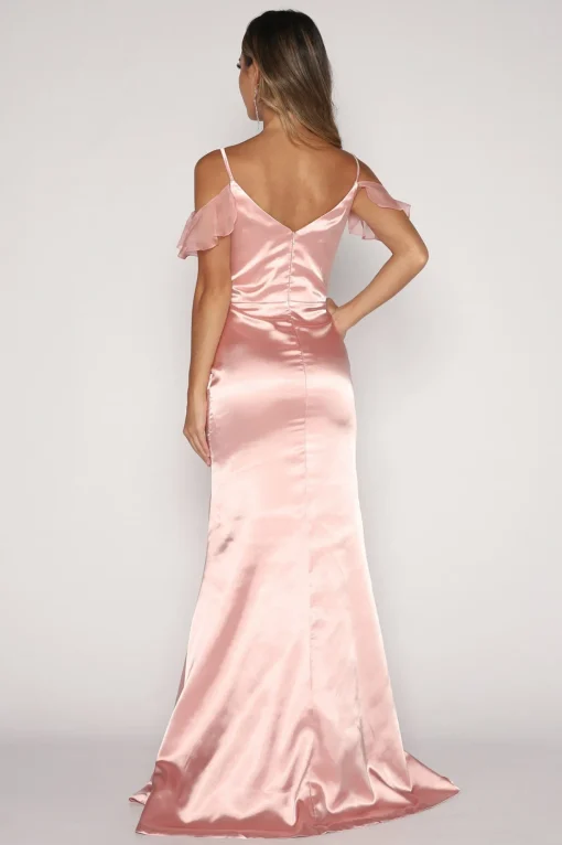 Malani Satin Maxi Dress - Blush Pink (XS - Clearance Sale)