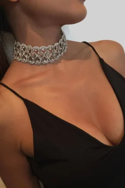 Marquise Choker Necklace (Gold / Silver)