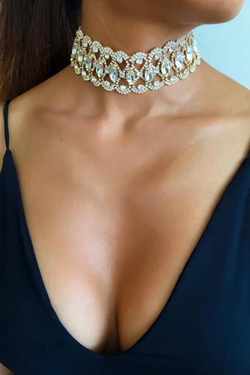 Marquise Choker Necklace (Gold / Silver)