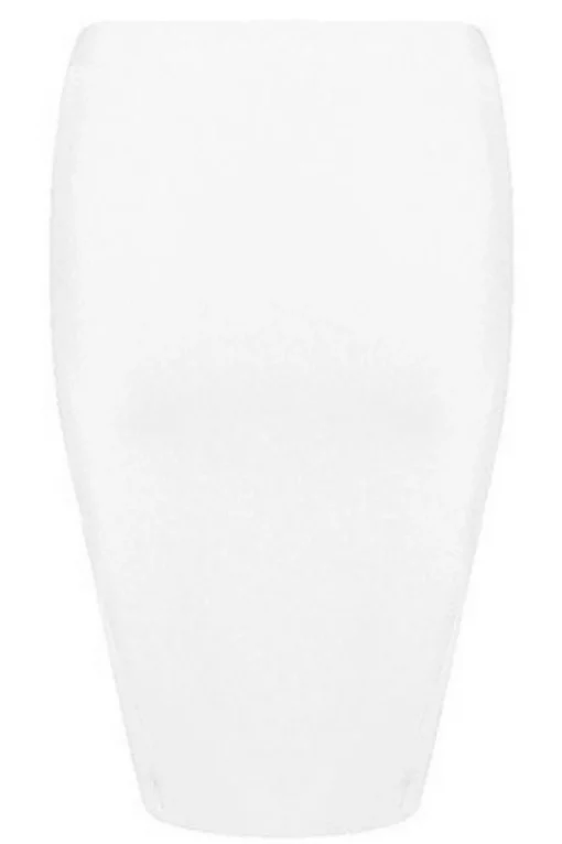 Midi Pencil Bandage Skirt - Nude/White/Black