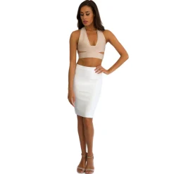 Milan Crop Top - Nude