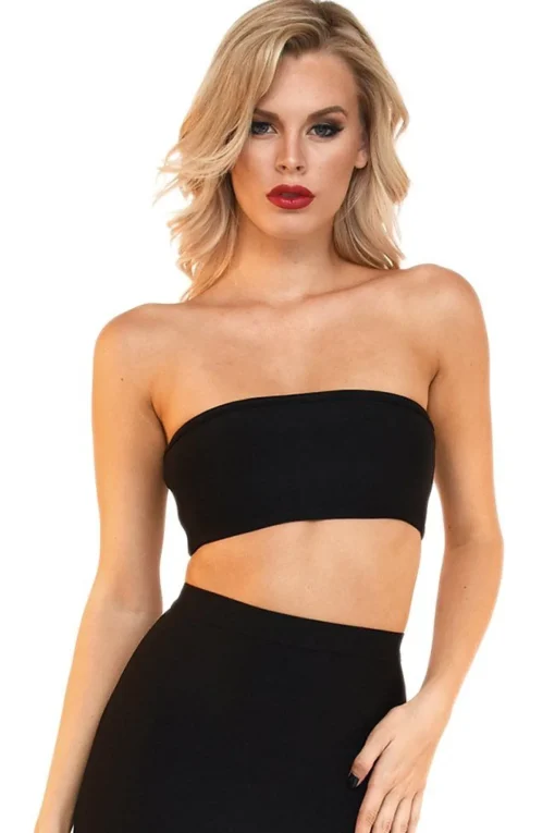Paris Bandage Bandeau Top - Black