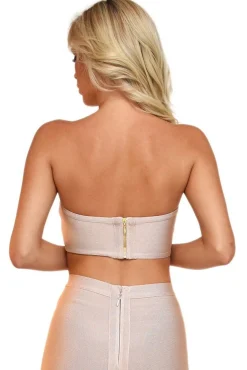 Paris Bandage Bandeau Top - Nude (S - Clearance Sale)