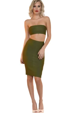 Paris Two-Piece Set - Olive (Size L - Clearance Sale)