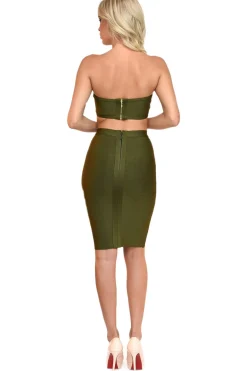 Paris Two-Piece Set - Olive (Size L - Clearance Sale)