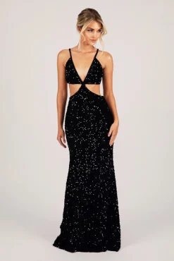 Parker Cut Out Gown - Black
