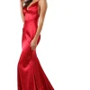 Penelope Satin Gown - Bright Red (XS,S,M - Clearance Sale)