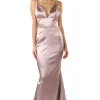 Penelope Satin Gown - Mauve